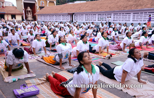 Surya Namaskar at kadri temple